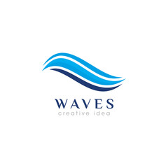 Creative Wave Concept Logo Design Template