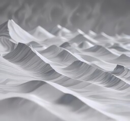 Obraz premium Stylized wave pattern on a soft gray background, pattern, calm, ocean