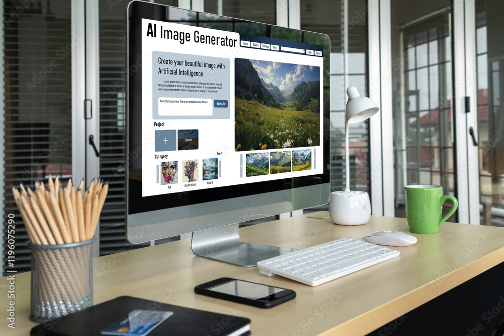 Poster ai image generator software provide picture to graphic designer and users by text prompt snugly with