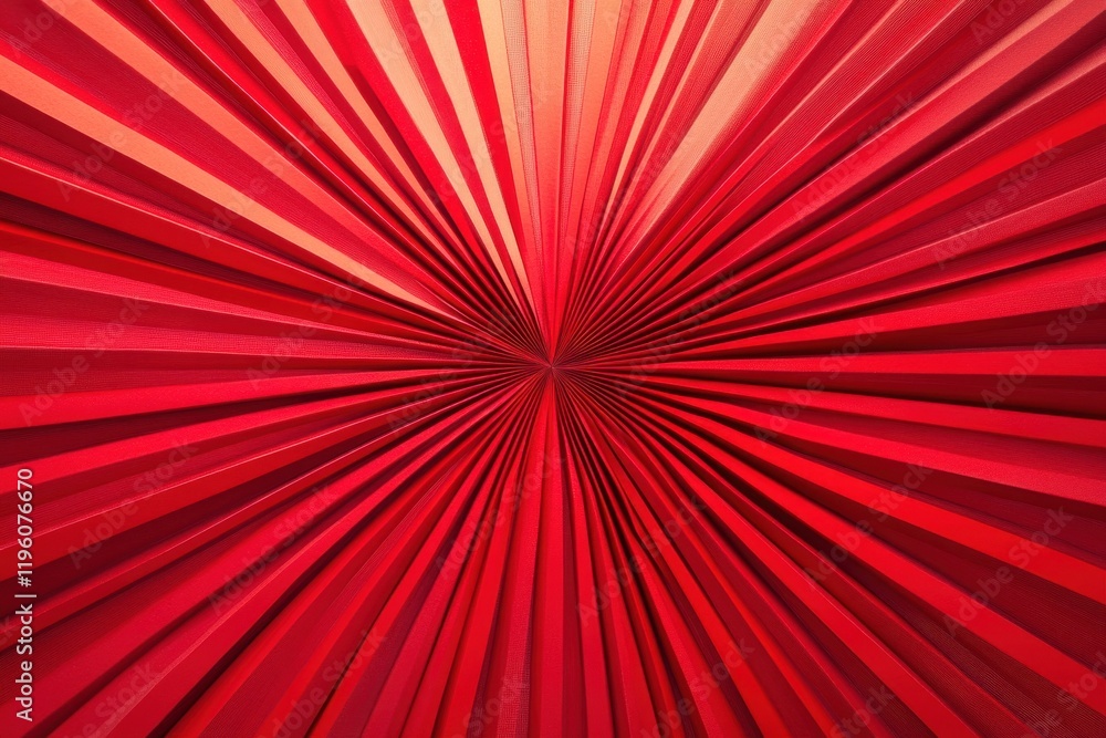 Poster red radiating lines create dynamic pattern. ideal for backgrounds, energy, and speed themes.