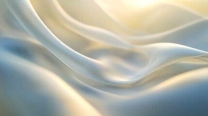 Fototapeta premium Soft, flowing fabric with gentle light highlights, creating a serene and calming atmosphere.