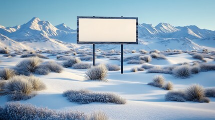 Sunlit 3D Blank Billboard for Advertisement