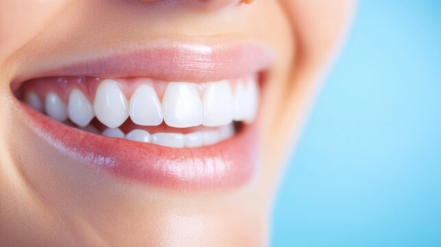 Dentist carefully examines a patient's teeth while the patient displays a bright smile, showcasing healthy dental hygiene
