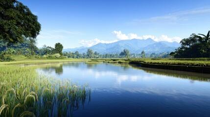 Fototapeta premium Tranquil River Landscape