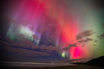 Aurora Australis in Dunedin, New Zealand