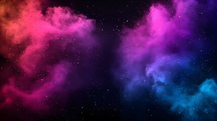 Naklejka premium A Vibrant Cosmic Display: Swirling Gas and Stars Exude a Mystical Ambience of the Universe. Design Thinking Concept