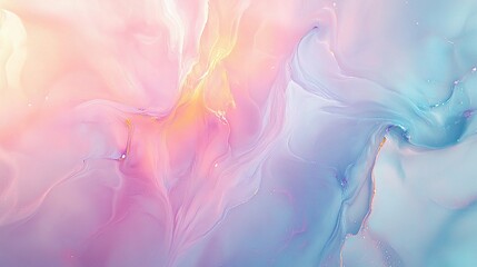 Obraz premium Soft Pastel Abstract Background with Bokeh and Fluid Lines