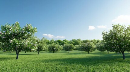 Blooming Orchard in Spring