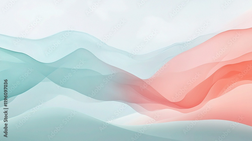 Poster soft abstract sky background with gentle clouds and lines