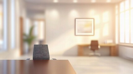 Beautiful and Inconspicuous Office Interior with Blurry Focus