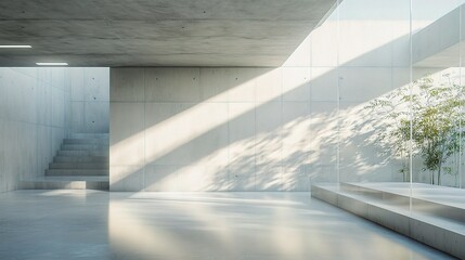 Obraz premium Modern Interior Design of a Bright Concrete Office Space