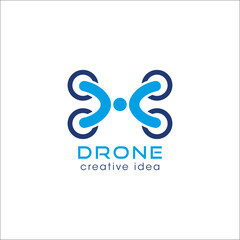 Creative Drone Concept Logo Design Template