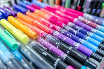Fototapeta premium Vibrant Colorful Markers - Art Supplies