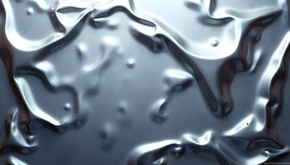 A glamorous metal texture background featuring a smooth, chromed liquid metal surface, reflecting light with a sleek and polished finish