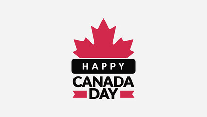 Canada day 1st July modern sign, cover, banner, design concept with text.