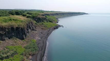 Obraz premium Tranquil Lake Coastline