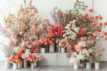 Bare Floral Arrangement Station in Shop Setting