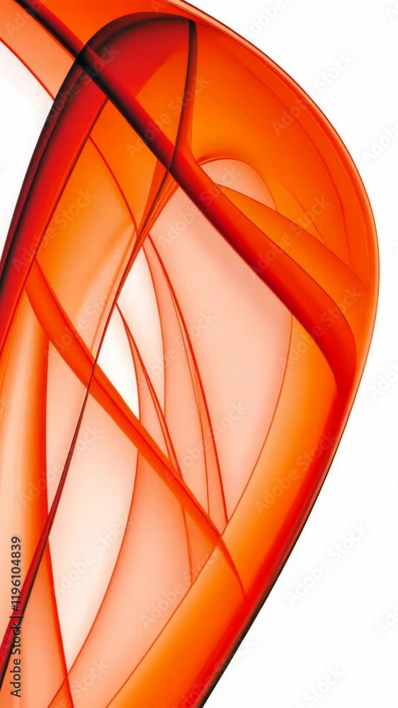 Aufkleber vivid abstract design showcasing flowing red and orange shapes with smooth curves and dynamic lines