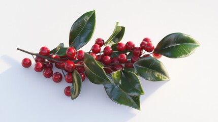 Red Berries and Green Leaves
