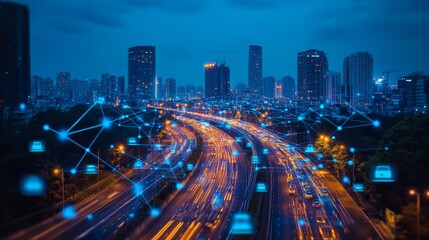 Fototapeta premium Intelligence Digital Transformation Innovative Technology Solutions Abstract