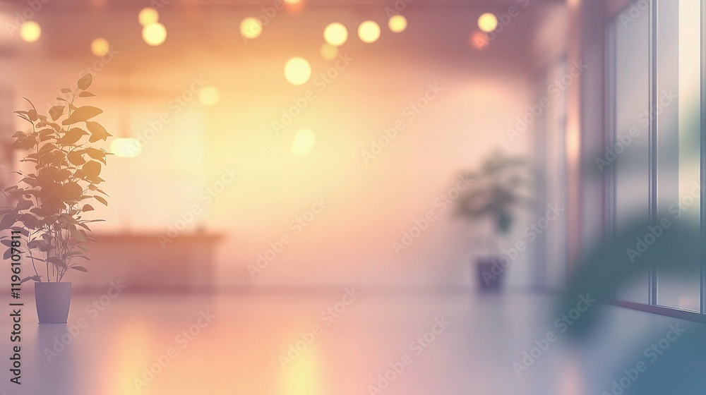 Poster blurred office background with smooth gradient and soft lighting