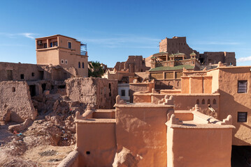Combination of rebuilt and ruins in Ourzazate, Morocco, where an earthqake hit in 2023.