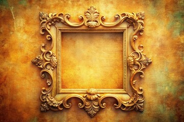 Vintage Ornate Frame with Textured Paper Background - Perfect for Invitations