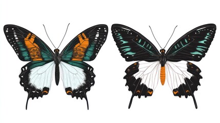Naklejka premium Two Butterflies