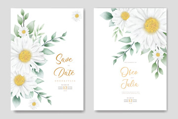 Watercolor Chrysanthemum Wedding Card set