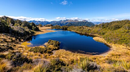 Alpine Lake in Mountain Landscape