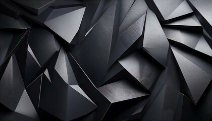 Fototapeta premium Abstract dark gray geometric shapes.