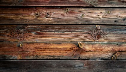 Fototapeta premium Rich tones in rustic wood grain texture.