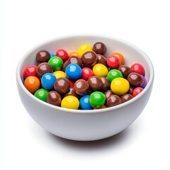 a bowl of colorful chocolate marbles