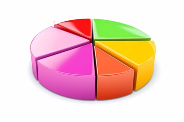 Fototapeta premium Colorful 3D Pie Chart for Business Analysis