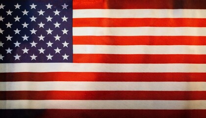 Fototapeta premium Close-up view of an American flag, showcasing its vibrant colors and intricate details.