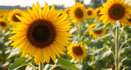 Fototapeta premium field of sunflowers