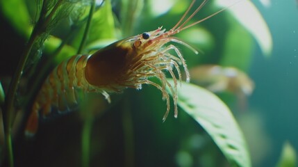 Shrimp in Green Plants