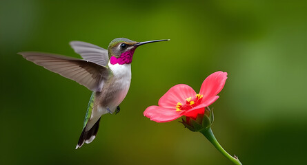 Fototapeta premium hummingbird on flower