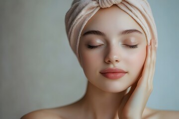 Naklejka premium Skin Shop Skin Massage Face Massage Pack , Generative AI 