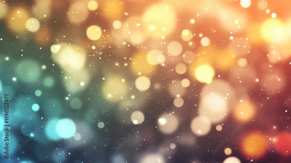 Aufkleber bokeh lights blend seamlessly to form an enchanting abstract background filled with vibrant colors a