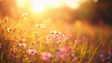 Vibrant Abstract Summer Background with Warm Colors and Light