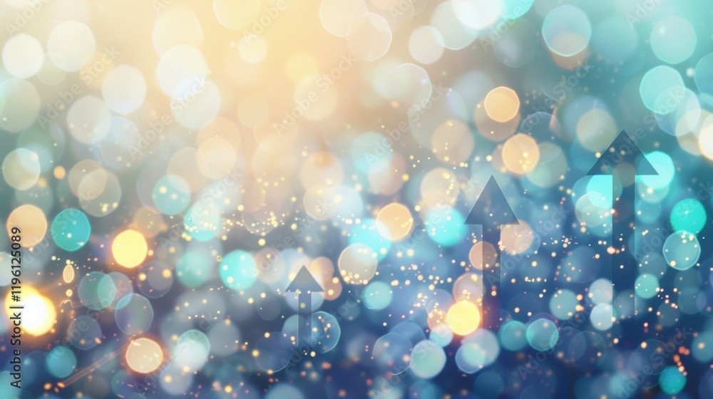 Poster energetic blue arrows ascend in a soft bokeh backdrop, evoking a sense of movement and optimism in t