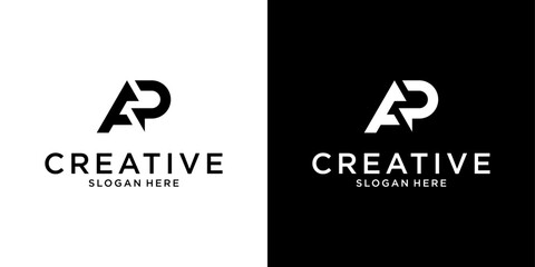 AP or PA initial letter vector logo design concept