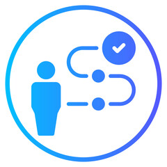 Obraz premium step gradient icon