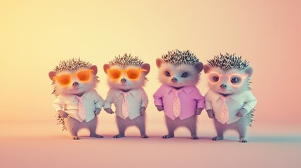 Obraz premium Hedgehog Businessmen