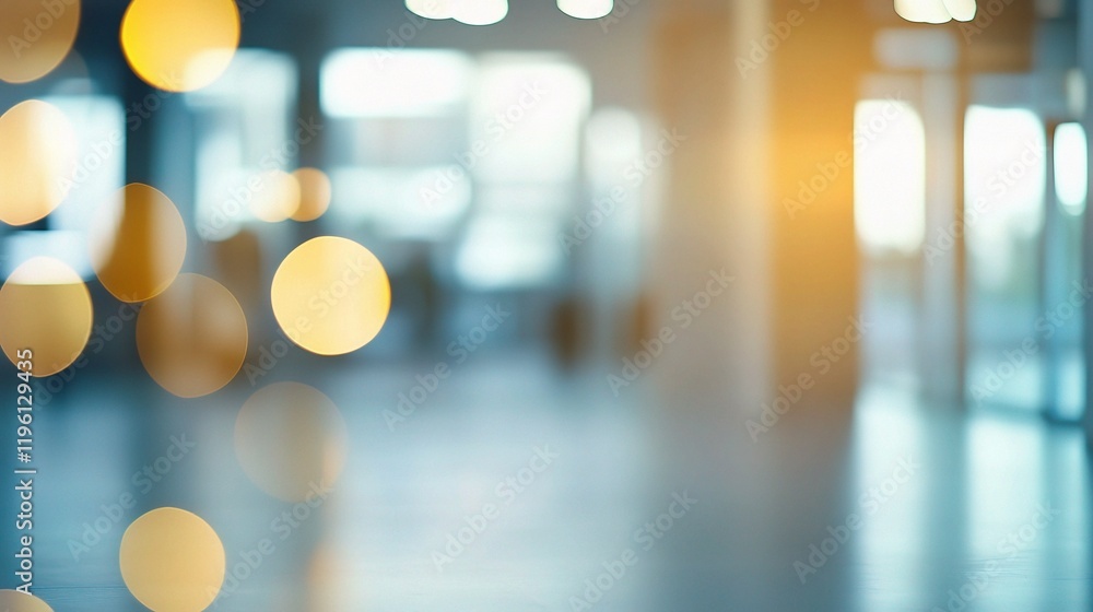 Aufkleber abstract light bokeh in open office layout creating a bright space