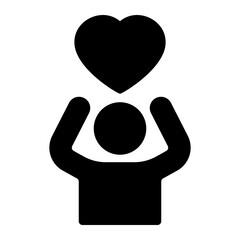 compassion glyph icon