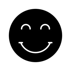 Smile Icon in trendy flat style isolated on white background. Happy face, smiley face icons

