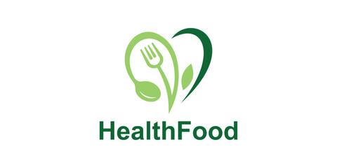 logo design love health food,nutrition,nature,symbol,icon,idea,creative.