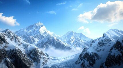 Snowy Mountain Peaks
